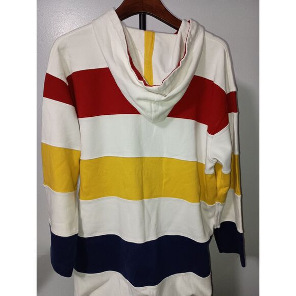 JONES NEW YORK Sport: Multicolor Striped Rugby Hoodie - Men's Size M - Picture 2 of 5